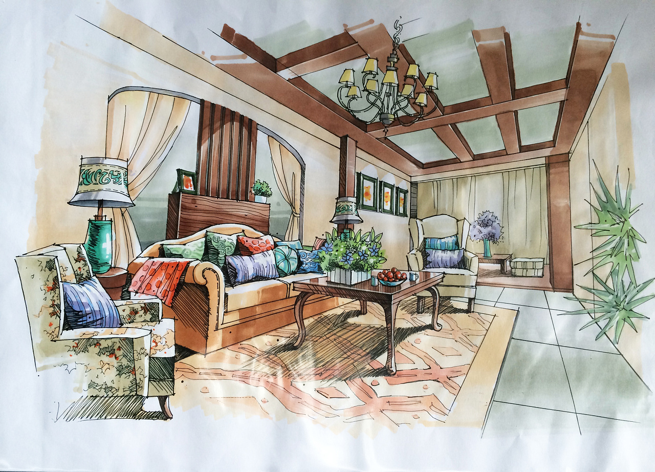 室内手绘家具 艺术与设计的完美融合